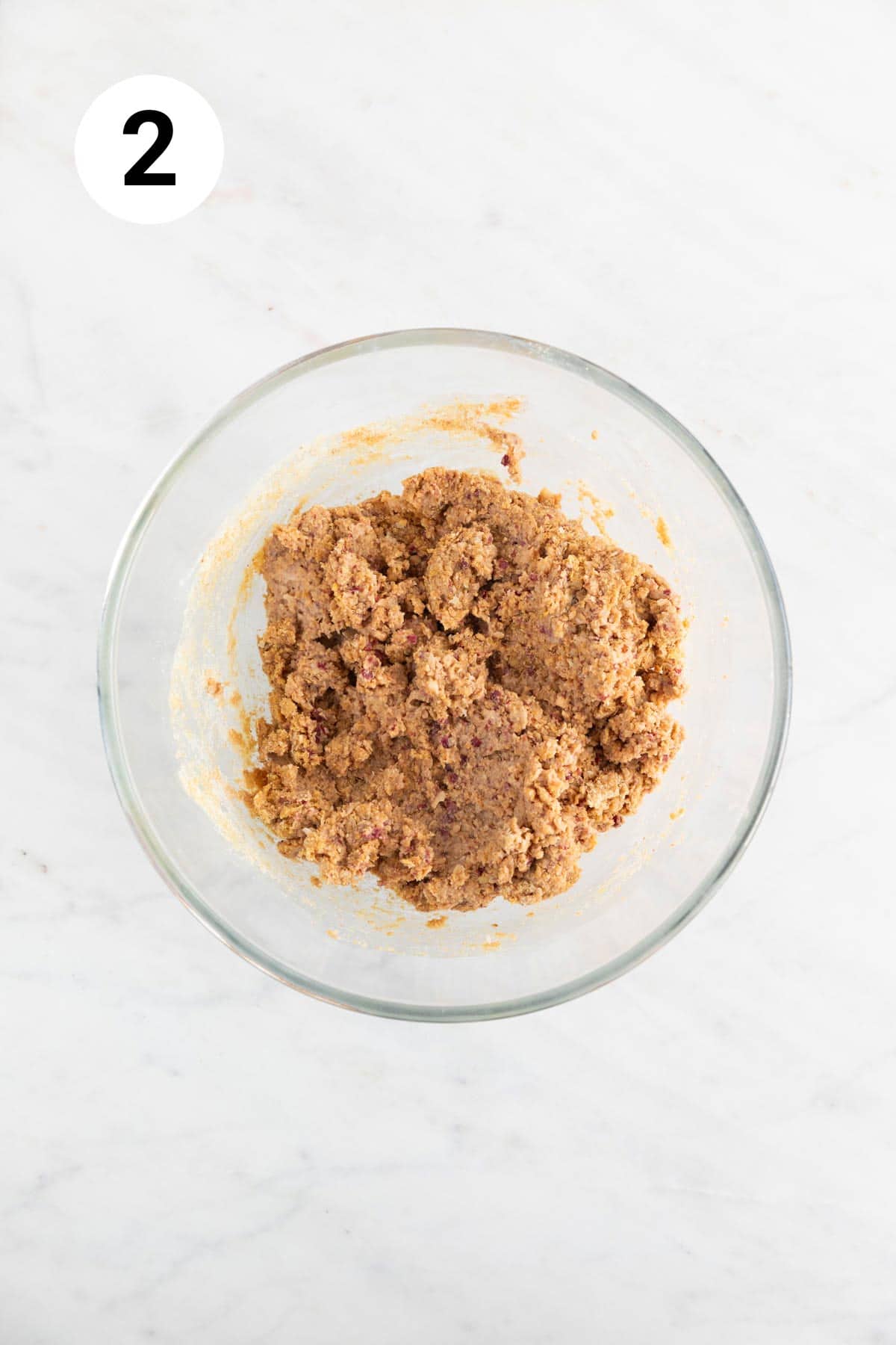 Bowl of vegan meatloaf mixture.