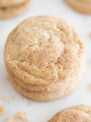 Photo of a pile of vegan snickerdoodles